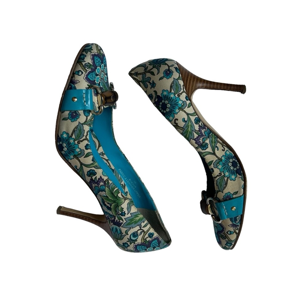 Floral Blue Women's Heels